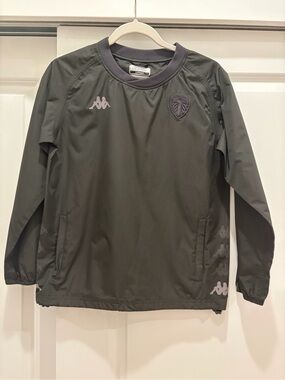 Kappa Black Leeds United Nylon Pullover